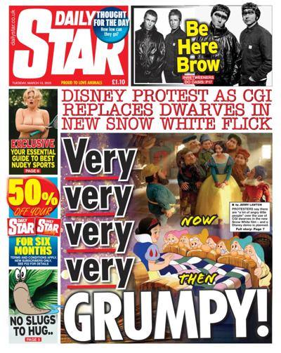 Daily Star Newspaper Front Page (UK) for 18 March 2025