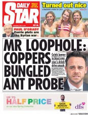 Daily Star (UK) Newspaper Front Page for 18 April 2018