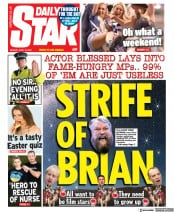 Daily Star (UK) Newspaper Front Page for 18 April 2022