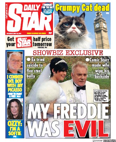 Daily Star Newspaper Front Page (UK) for 18 May 2019
