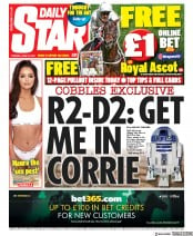 Daily Star (UK) Newspaper Front Page for 18 June 2019