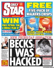 Daily Star Newspaper Front Page (UK) for 18 July 2011