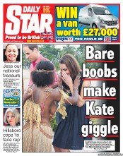 Daily Star (UK) Newspaper Front Page for 18 September 2012