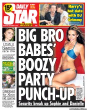Daily Star (UK) Newspaper Front Page for 18 September 2013
