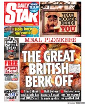 Daily Star (UK) Newspaper Front Page for 18 September 2021