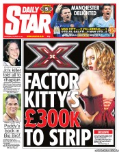Daily Star (UK) Newspaper Front Page for 19 October 2011