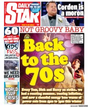 Daily Star (UK) Newspaper Front Page for 19 October 2022