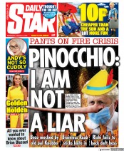 Daily Star (UK) Newspaper Front Page for 19 January 2022