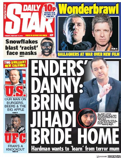 Daily Star Newspaper Front Page (UK) for 19 February 2019