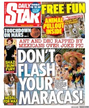 Daily Star (UK) Newspaper Front Page for 19 February 2021