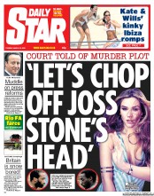 Daily Star (UK) Newspaper Front Page for 19 March 2013