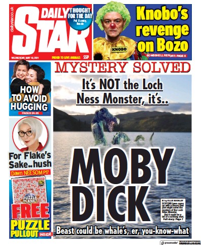 Daily Star Newspaper Front Page (UK) for 19 May 2021