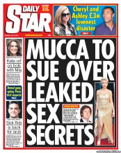 Daily Star Newspaper Front Page (UK) for 19 July 2011