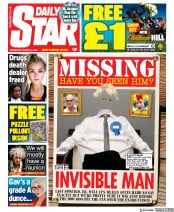 Daily Star (UK) Newspaper Front Page for 19 August 2020