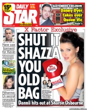 Daily Star (UK) Newspaper Front Page for 1 October 2013