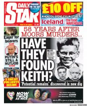 Daily Star (UK) Newspaper Front Page for 1 October 2022