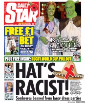 Daily Star (UK) Newspaper Front Page for 1 November 2019