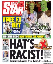 Daily Star (UK) Newspaper Front Page for 1 November 2019