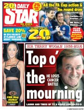 Daily Star (UK) Newspaper Front Page for 1 February 2016