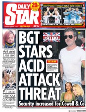 Daily Star (UK) Newspaper Front Page for 1 February 2018