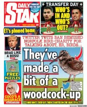 Daily Star front page for 1 February 2023