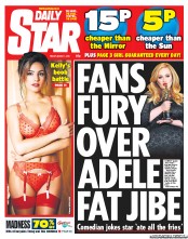 Daily Star (UK) Newspaper Front Page for 1 March 2013