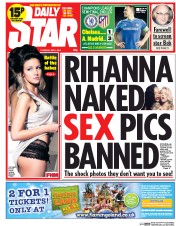 Daily Star (UK) Newspaper Front Page for 1 May 2014