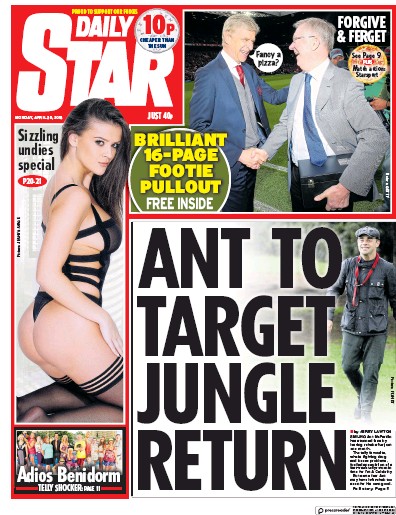 Daily Star Newspaper Front Page (UK) for 1 May 2018