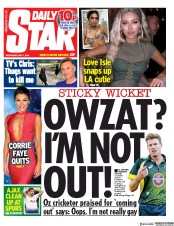 Daily Star (UK) Newspaper Front Page for 1 May 2019