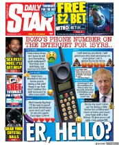 Daily Star (UK) Newspaper Front Page for 1 May 2021