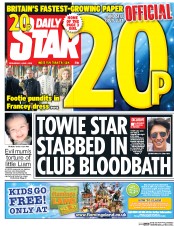 Daily Star (UK) Newspaper Front Page for 1 June 2016