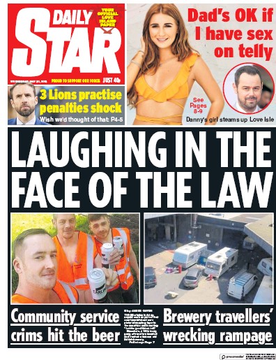 Daily Star Newspaper Front Page (UK) for 1 June 2018
