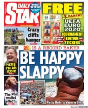 Daily Star (UK) Newspaper Front Page for 1 June 2021