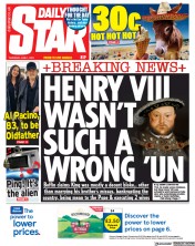 Daily Star front page for 1 June 2023