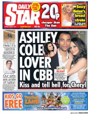 Daily Star (UK) Newspaper Front Page for 1 August 2017