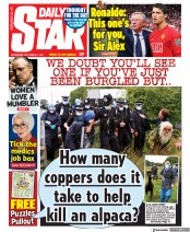 Daily Star (UK) Newspaper Front Page for 1 September 2021