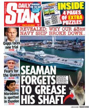 Daily Star (UK) Newspaper Front Page for 1 September 2022