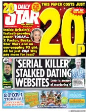 Daily Star (UK) Newspaper Front Page for 20 October 2015