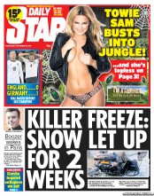 Daily Star (UK) Newspaper Front Page for 20 November 2013
