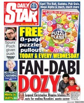 Daily Star (UK) Newspaper Front Page for 20 November 2019