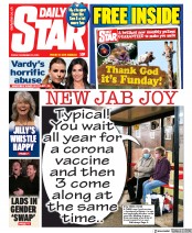 Daily Star (UK) Newspaper Front Page for 20 November 2020