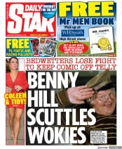 Daily Star (UK) Newspaper Front Page for 20 November 2021