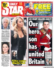 Daily Star Newspaper Front Page (UK) for 20 December 2013