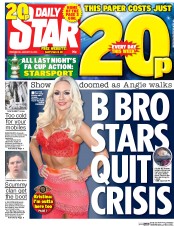 Daily Star (UK) Newspaper Front Page for 20 January 2016