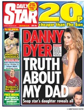 Daily Star (UK) Newspaper Front Page for 20 February 2017
