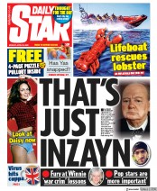 Daily Star (UK) Newspaper Front Page for 20 April 2020