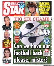 Daily Star (UK) Newspaper Front Page for 20 April 2021