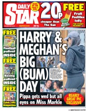 Daily Star (UK) Newspaper Front Page for 20 May 2017