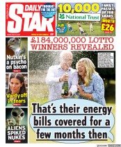 Daily Star (UK) Newspaper Front Page for 20 May 2022