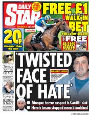 Daily Star (UK) Newspaper Front Page for 20 June 2017